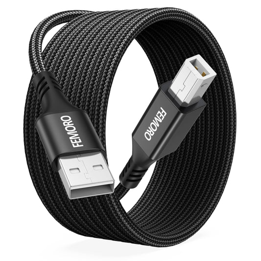 10 Feet USB 2.0 Printer Cable for Computer and Laptop