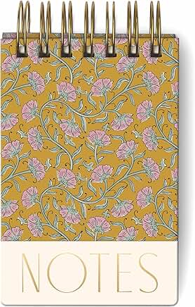 Twin Wire Chunky Pocket Notepad with Floral Cover
