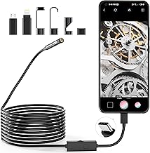 1920P Endoscope Snake Camera with 8 LEDs, 16.5 ft