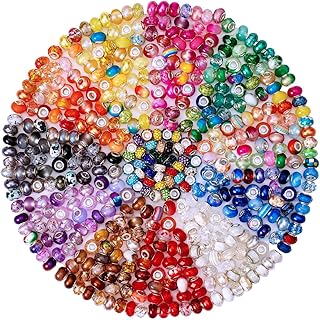 200pcs European Large Hole Beads for Jewelry and Crafts