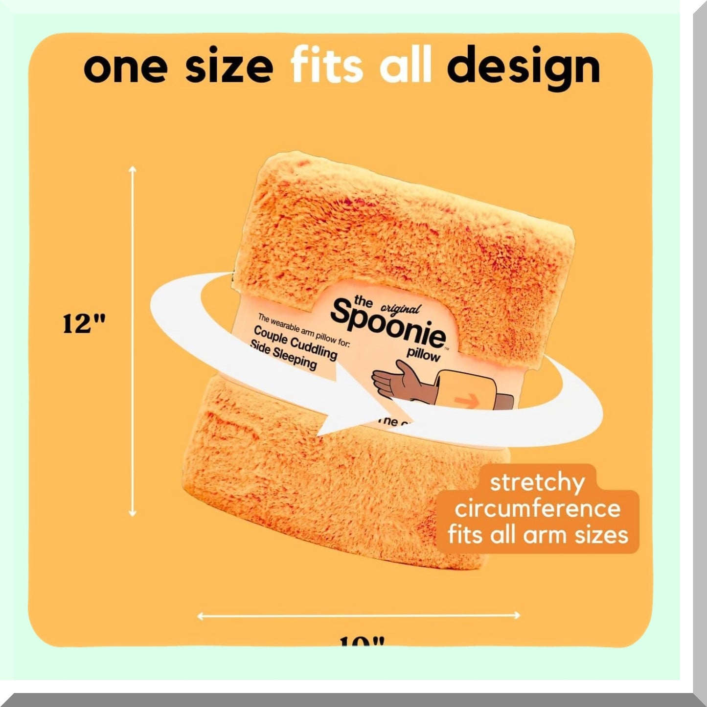 Squishy Arm Support Pillow - Soft Breathable Washable Side Sleeper Cushion for Cuddling - Travel Grey - Hand Hole Arm Slot Comfort