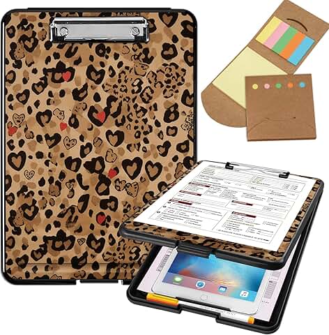 A4 Storage Clipboard with Sticky Notes and Pen Holder