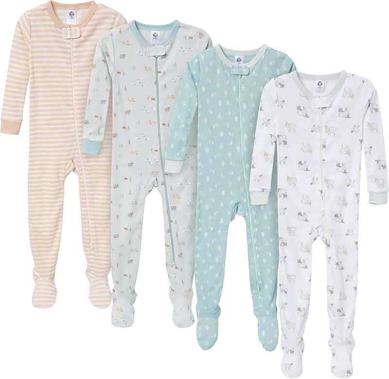 Baby Footed Pajamas Set, Farm, 18 Months
