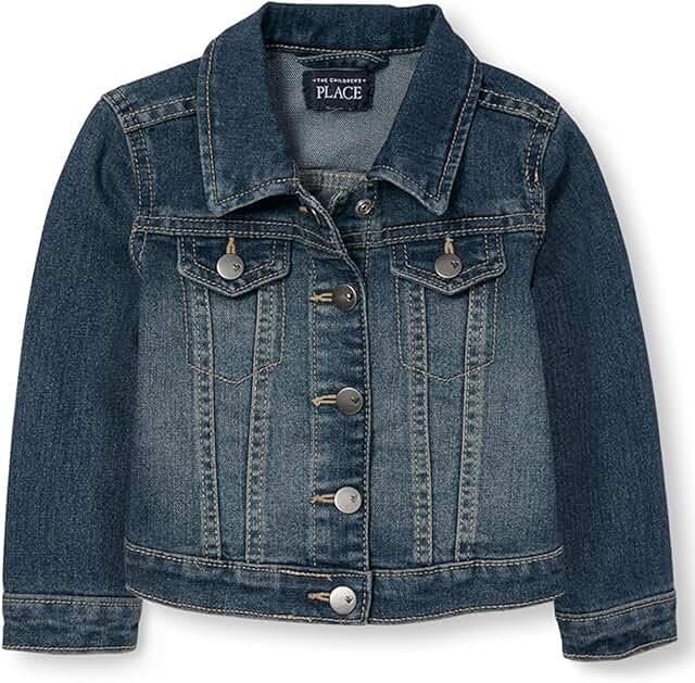 Basic denim jacket for baby and toddler girls