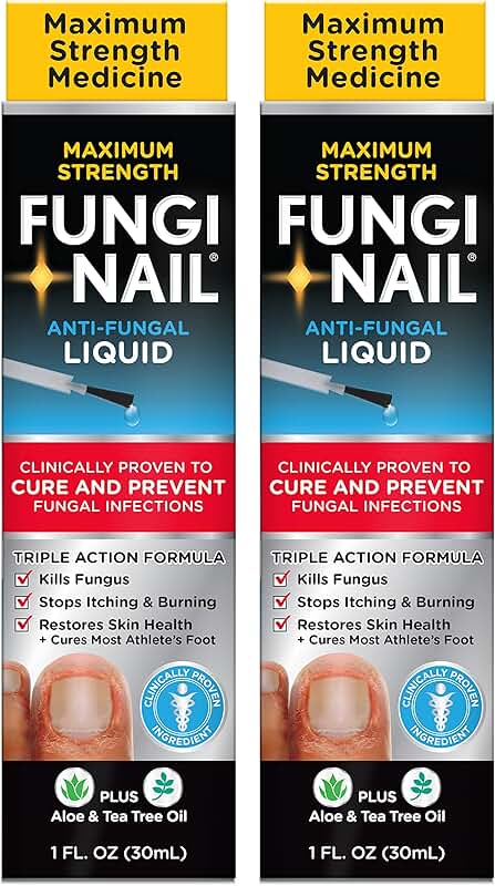 Fungal Nail and Foot Treatment Liquid, 2 Pack