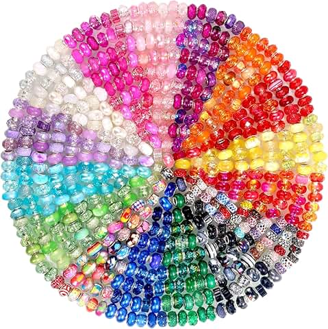 240 Large Hole Beads for Jewelry and Crafts