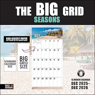 Seasons in Nature 2026 Wall Calendar, 12" x 24"