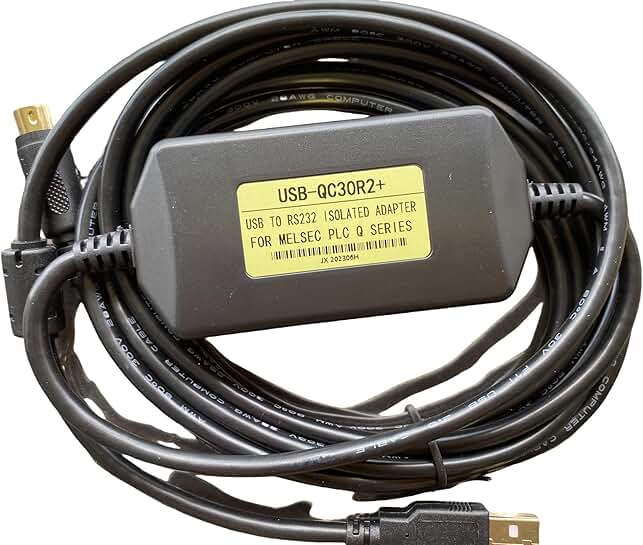 6 ft Isolated Programming Cable for Mitsubishi PLC Q Series