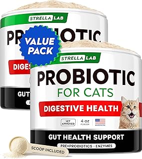 Cat Probiotic Powder for Digestive Support, 8 oz pack of 2