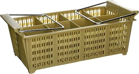 8-Compartment Cutlery Basket with Handle