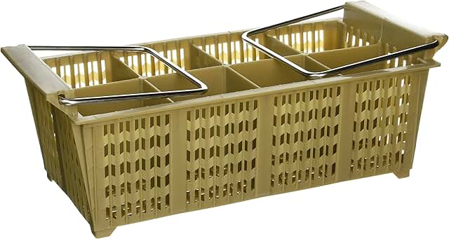 8-Compartment Cutlery Basket with Handle
