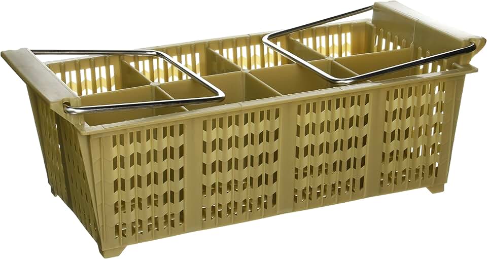 8-Compartment Cutlery Basket with Handle