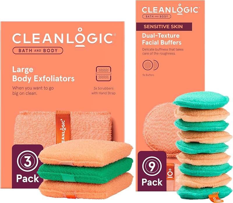 Facial and Body Exfoliating Sponge Set with 12 Pieces