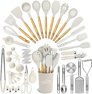 50-Piece Heat-Resistant Silicone Kitchen Utensil Set