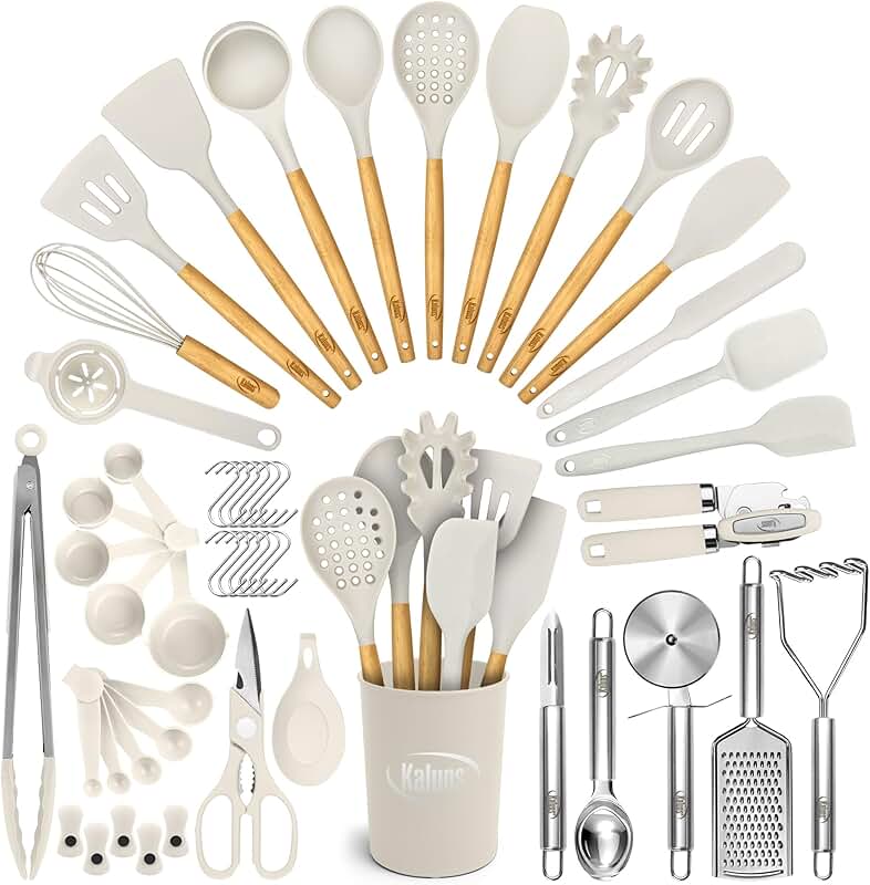 Silicone Cookware Utensil Set for Non-Stick Cooking
