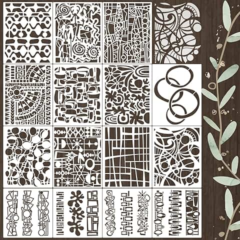 Reusable Geometric Texture Stencils for Craft Painting