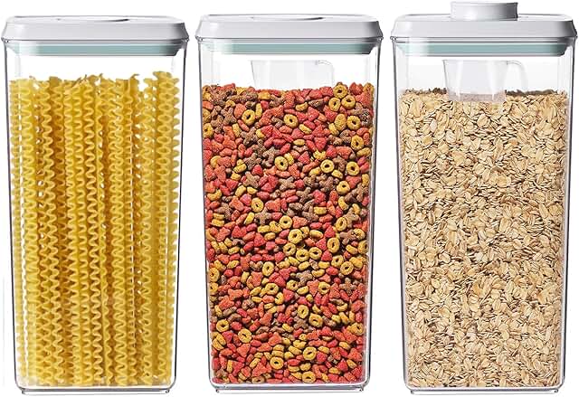 Airtight Food Storage Containers with Lids, 3 Pack