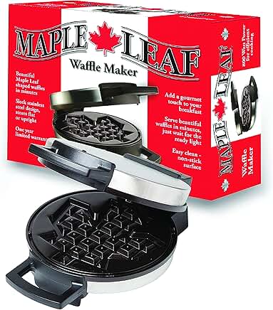 Maple Leaf Shaped Belgian Waffle Maker