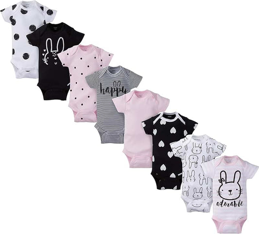 Baby Girls' 8-Pack Short Sleeve Bodysuits
