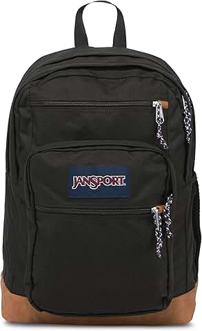 Large black backpack with laptop sleeve and ergonomic straps