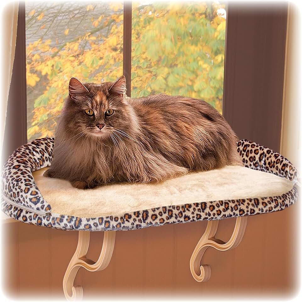 Large Cat Window Bed with Washable Cover