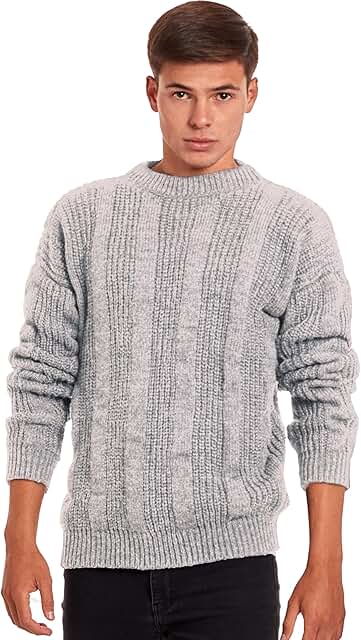Thick Handmade Alpaca Wool Sweater for Men