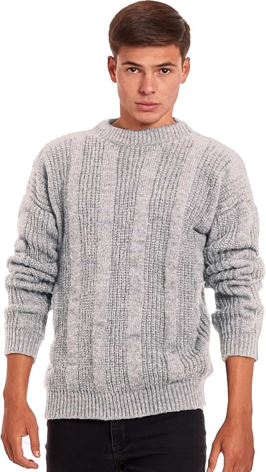 Thick Handmade Alpaca Wool Sweater for Men