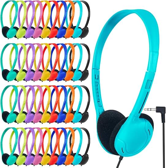 Bulk Classroom Headphones for Kids and Teens