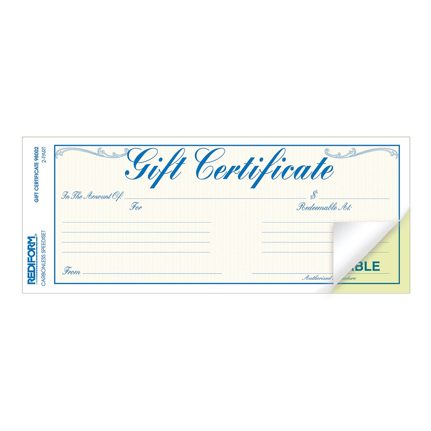 Gift Certificate Pack with 25 Duplicates and Envelopes