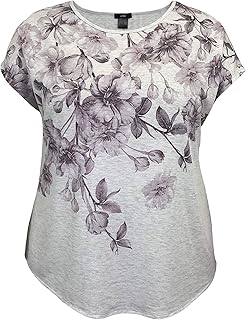 Women’s Plus Size Short Sleeve Print Top