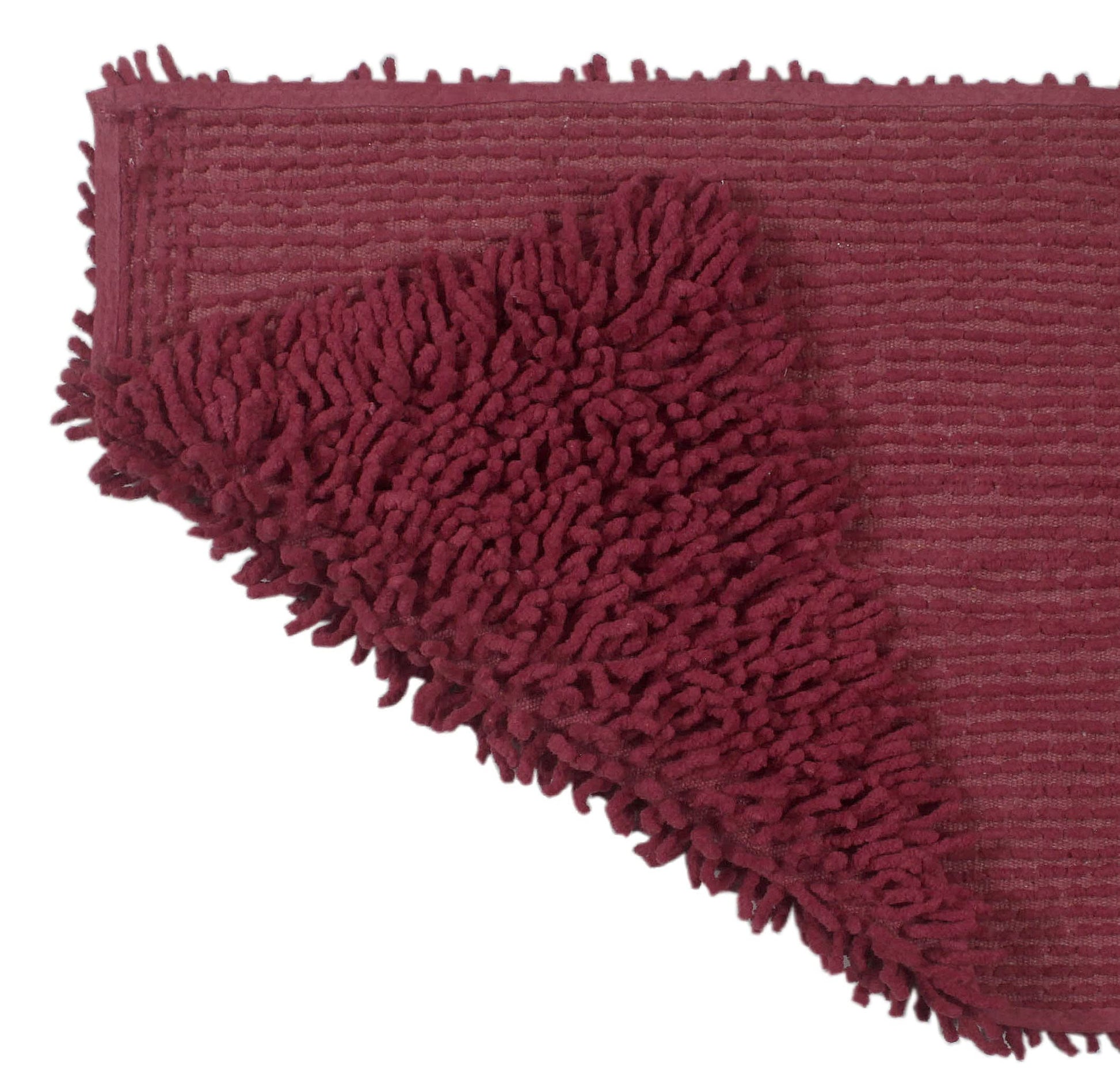 Fantasia Bath Absorbent Cotton, Soft Rug, Machine wash Dry, 17"x24"/21"x34"/20"x20", Red