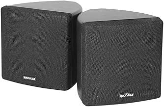Pair of 3.5-inch 30W RMS Black Wall Speakers with Swivel Brackets