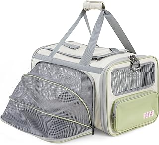 Soft Collapsible Cat Travel Bag with ID Tag