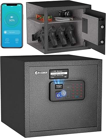 Smart Gun Safe with Fingerprint and Keypad Access