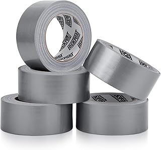 Heavy Duty Waterproof Silver Duct Tape, 5 Pack