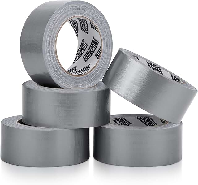 Heavy Duty Waterproof Silver Duct Tape, 5 Pack