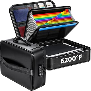 Fireproof Portable Document Organizer with Lock