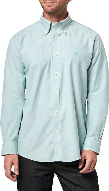 Men's Non-Iron Long Sleeve Button-Down Oxford Shirt
