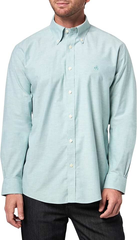 Men's Non-Iron Long Sleeve Button-Down Oxford Shirt