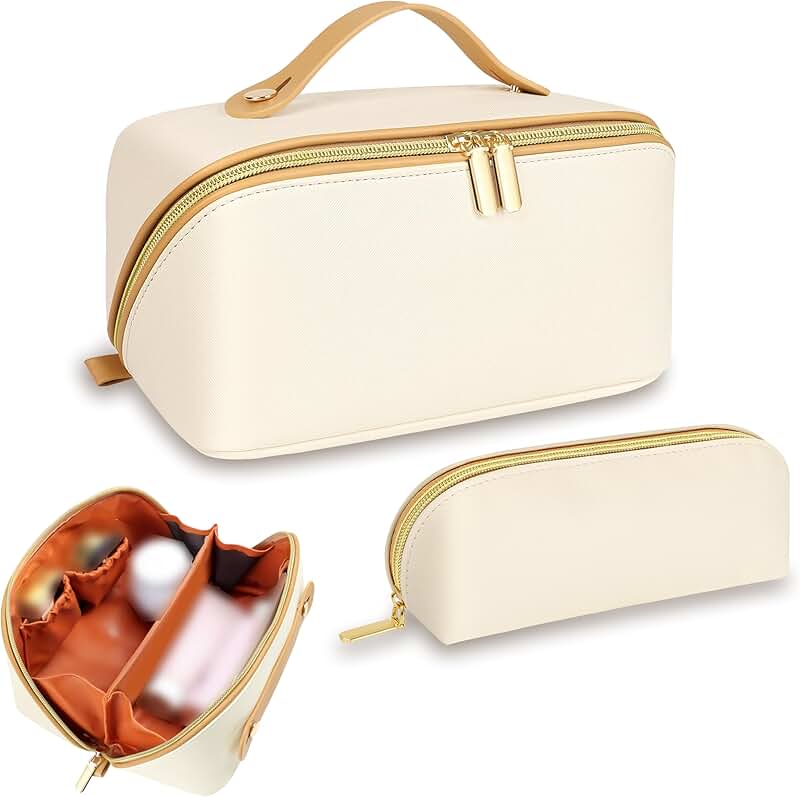Large Travel Makeup and Toiletry Bag Set