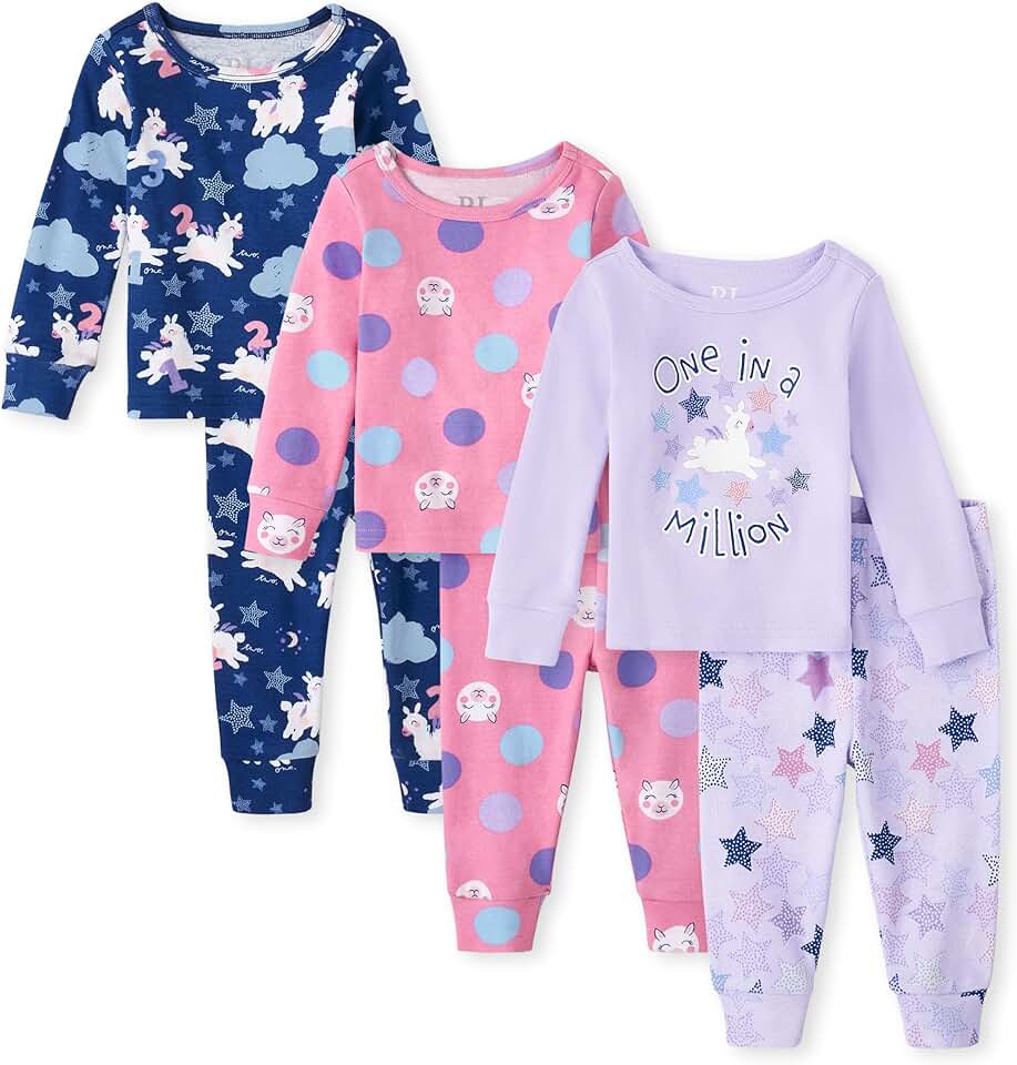 Baby Girl Long Sleeve Top and Pants Pajama Set