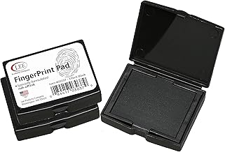 Black Inkless Fingerprint Pad, 2.25 x 1.75 inches, 3-pack