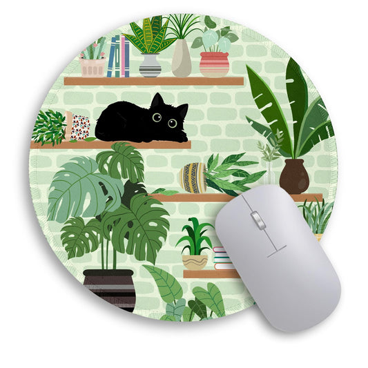 Cute Small Round Mouse Pad for Desk and Travel