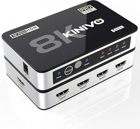 8K HDMI Switch 4-in-1, 60Hz, HDR10+, Dolby Atmos