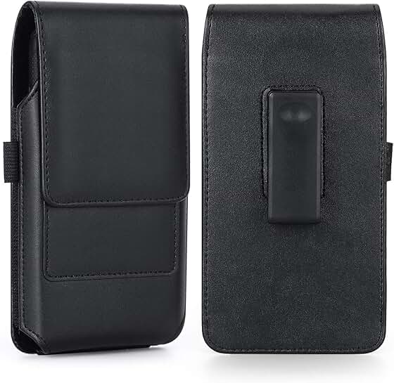 Leather belt holster case for iPhone with 360° rotation