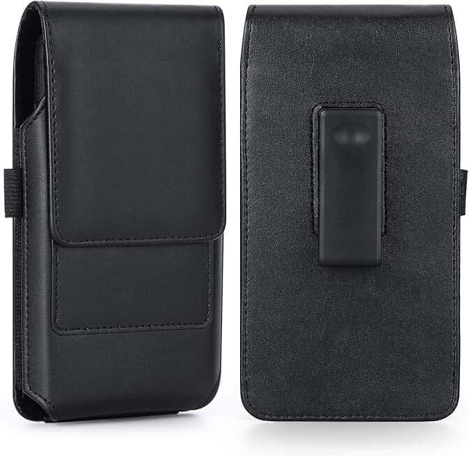 Leather belt holster case for iPhone with 360° rotation