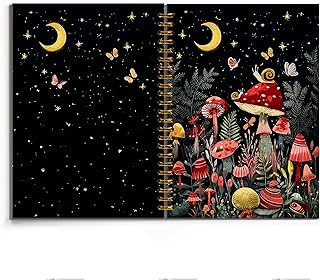 Red Mushroom Notebook for Journaling and Gifts
