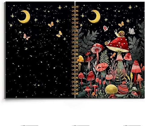 Red Mushroom Notebook for Journaling and Gifts