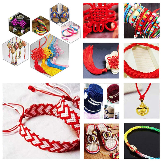 1.5mm Nylon Beading Cord in 6 Colors for Jewelry and Crafts