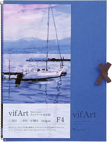 Watercolor Artbook, 15 Sheets, Natural White, 13.5" x 10.35"